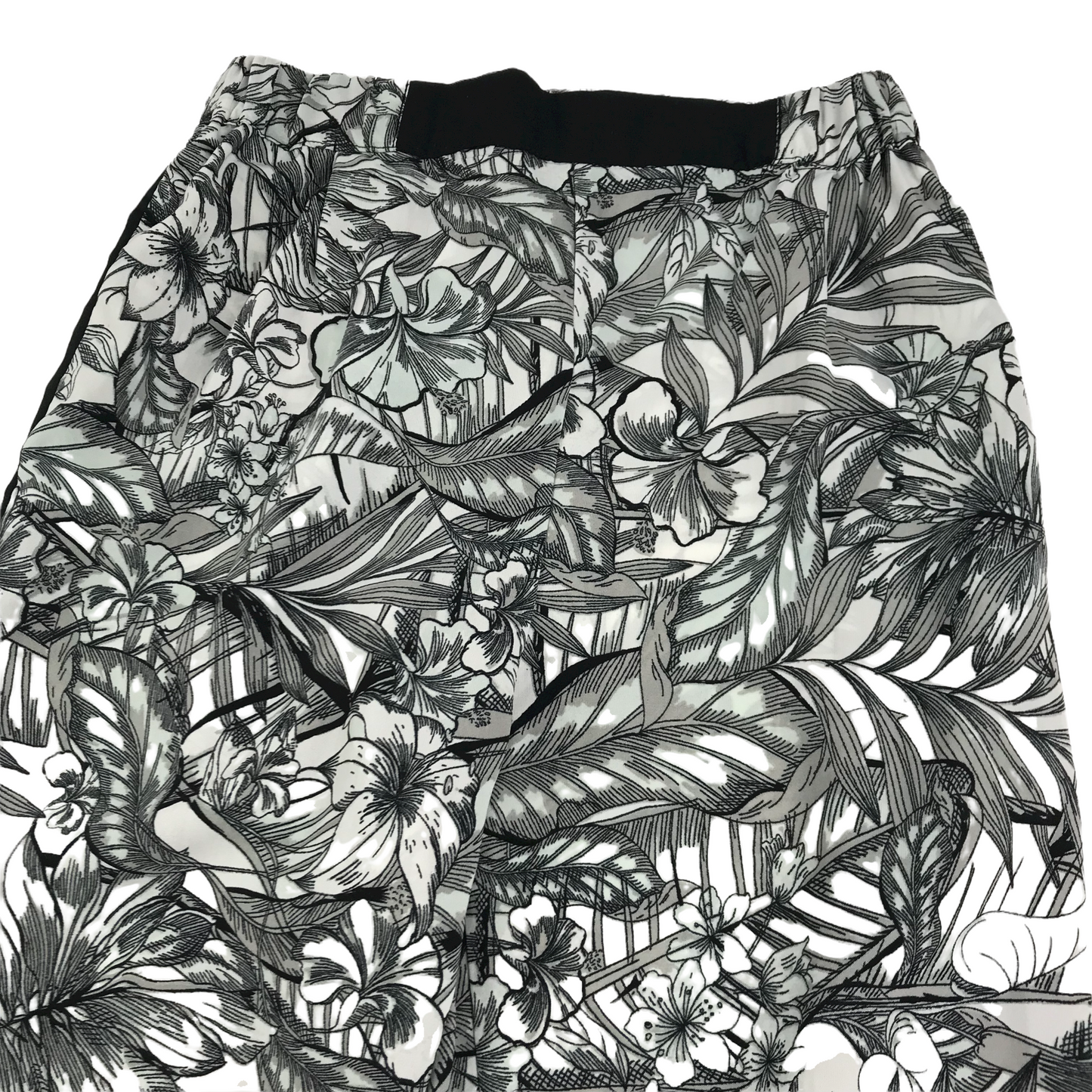 River Island Black and White Floral Summer Trousers Age 8