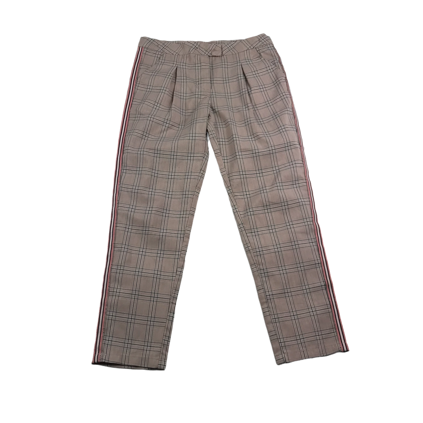 Next Light Pink Checked Summer Trousers Age 8