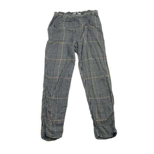 H&M Black and White Checked Summer Trousers Age 9