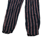 H&M Navy and Red Stripy Summer Trousers Women's Size S
