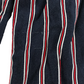 H&M Navy and Red Stripy Summer Trousers Women's Size S