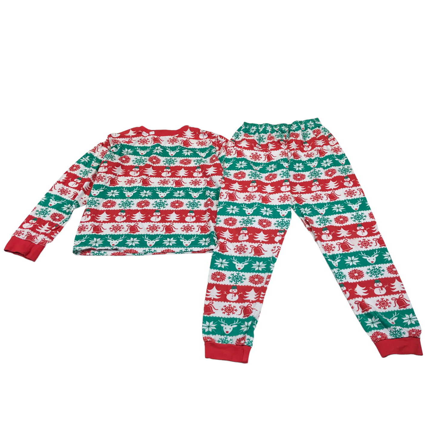 KIDS Green and Red Christmas Pyjama Set Age 9