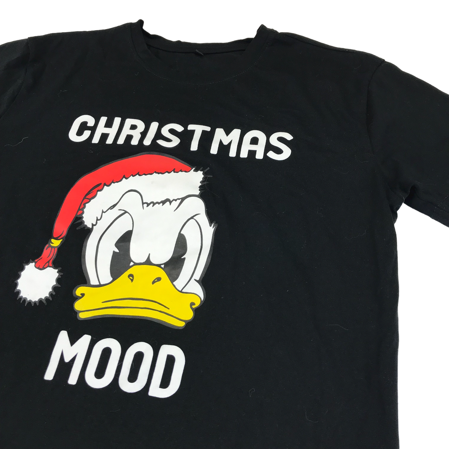 Disney Donald Duck Black Christmas T-shirt Men's Size M