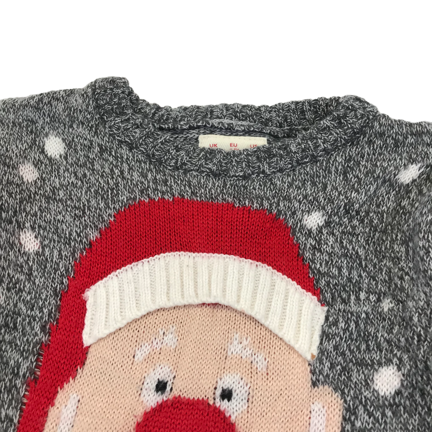 F&F Grey Santa Christmas Jumper Age 4