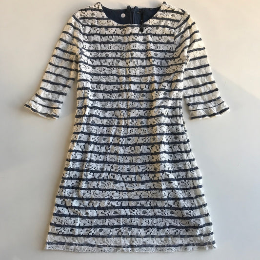 NEXT Navy and White Lace Detail Dress Age 9