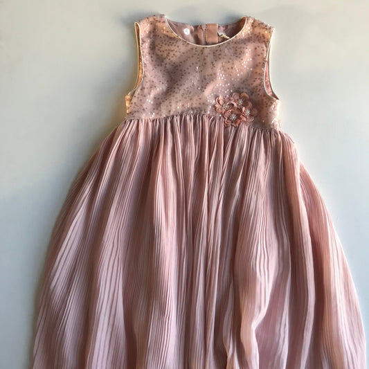 Tu Pink Chiffon-Style Dress Age 9