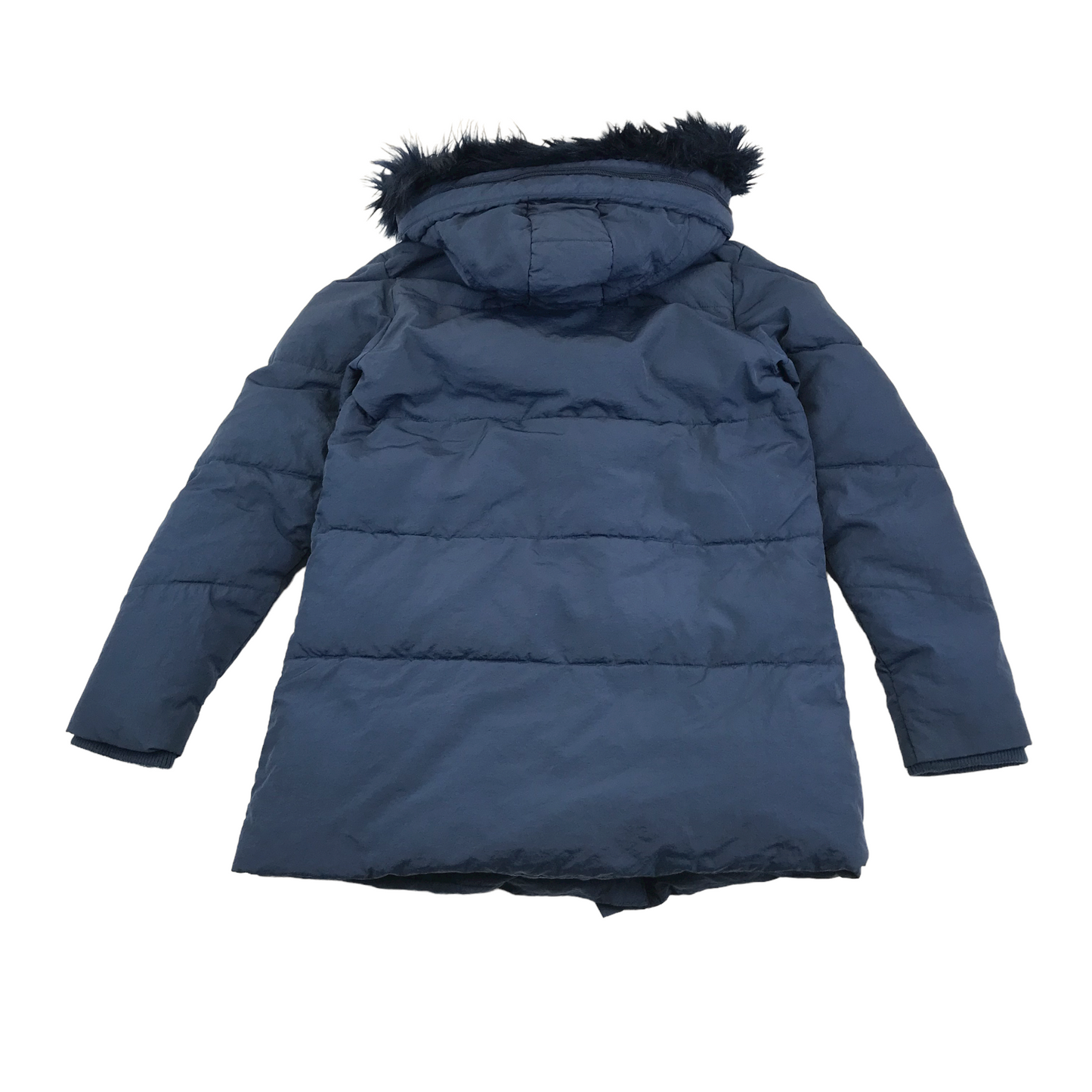 Monsoon Navy Frilled Detail Puffer Parka Age 11