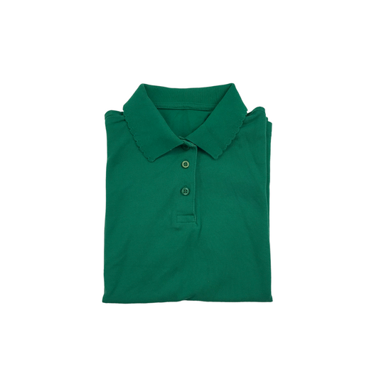 Green School Scalloped Collar Poloshirt