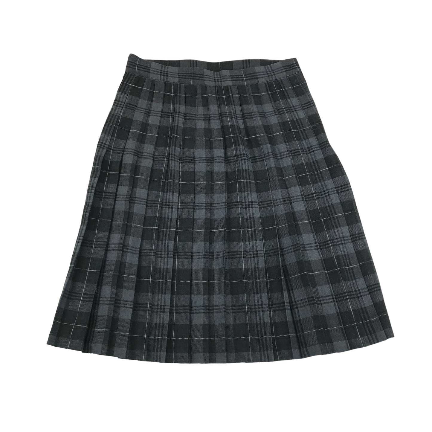 Dunairn Grey Tartan Skirt Size W24 L20