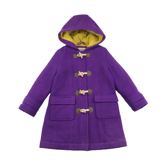 Boden Purple Wool Mix Coat Age 5