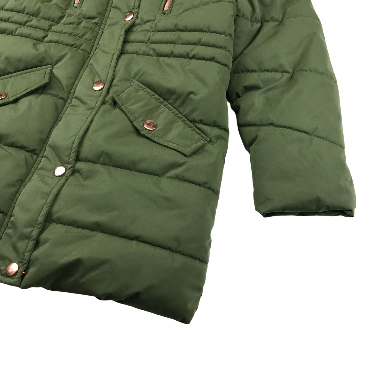 George Khaki Green Warm Lined Parka Jacket Age 5