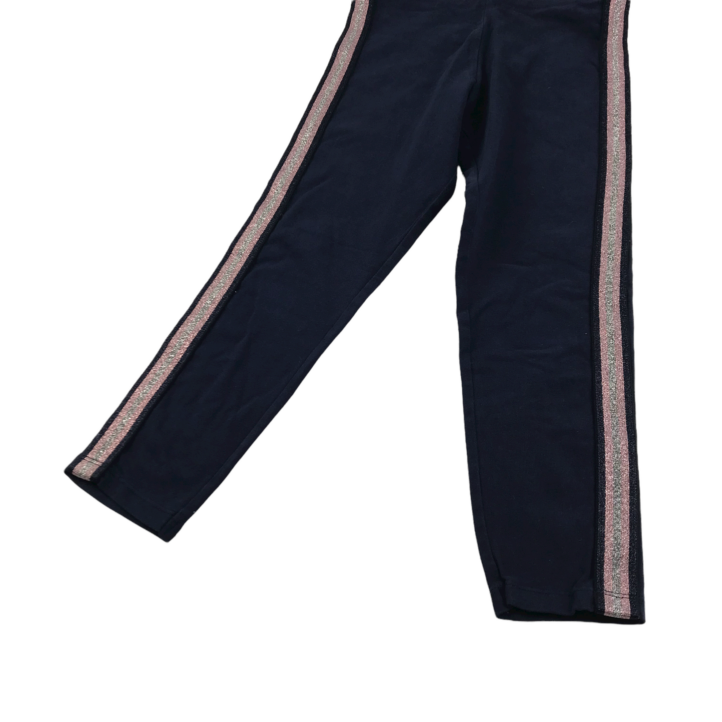 Nutmeg Navy Glitter Striped 3/4 Leggings Age 6