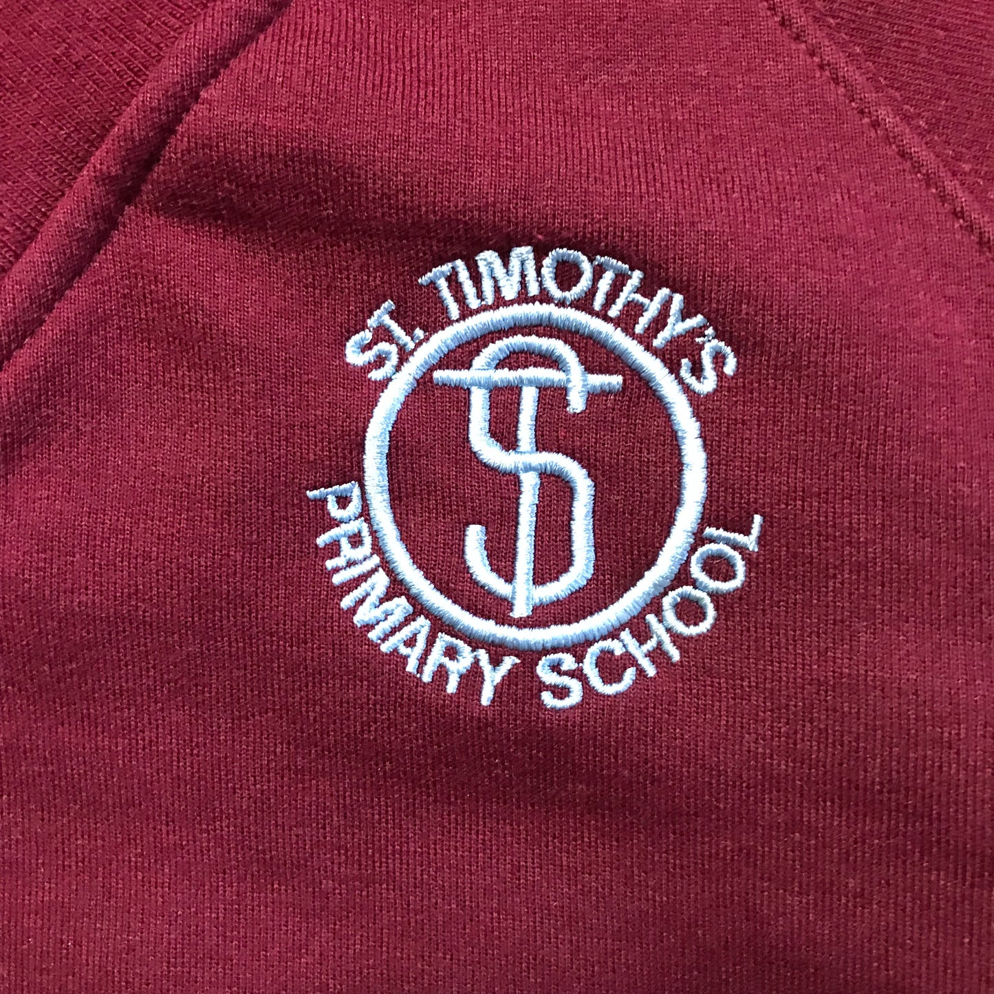 St Timothy's Primary Burgundy V-neck Sweatshirt
