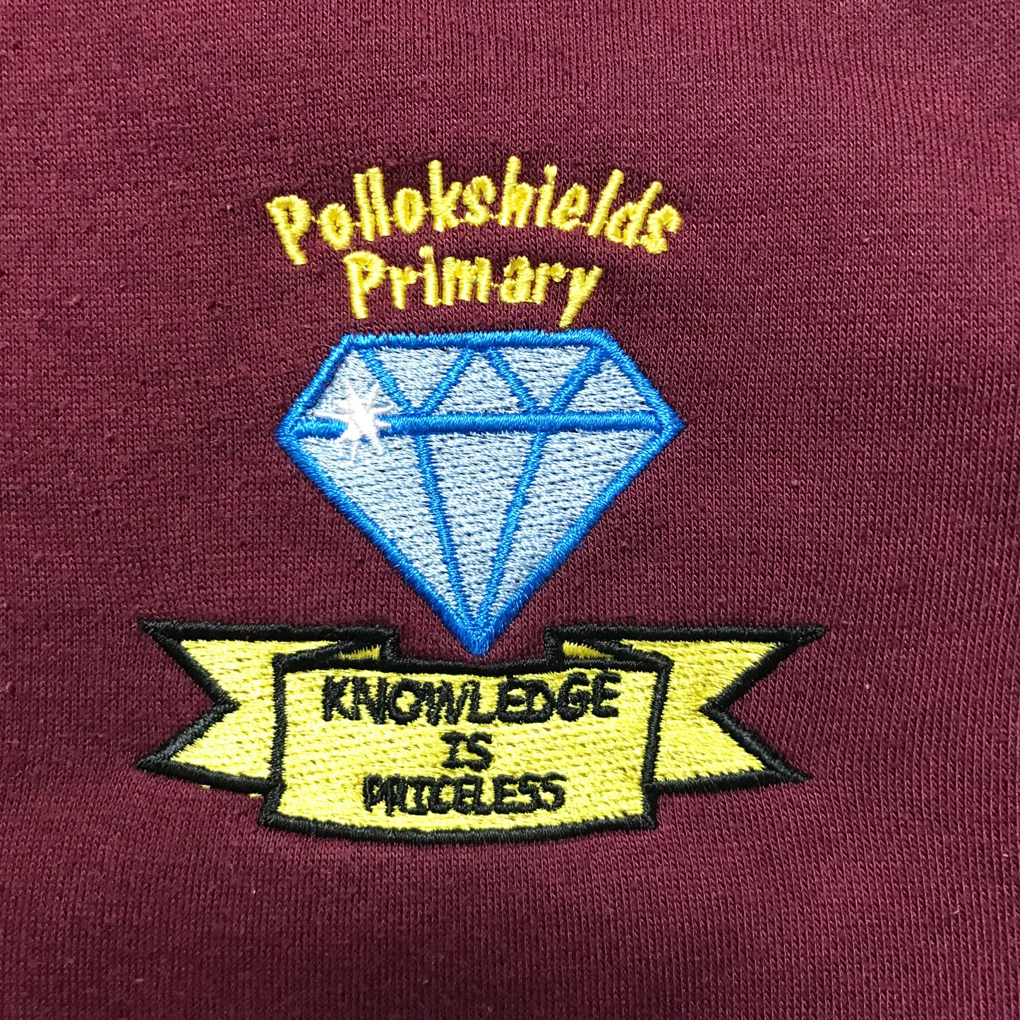 *Pollokshields Primary Burgundy Crewneck Sweatshirt