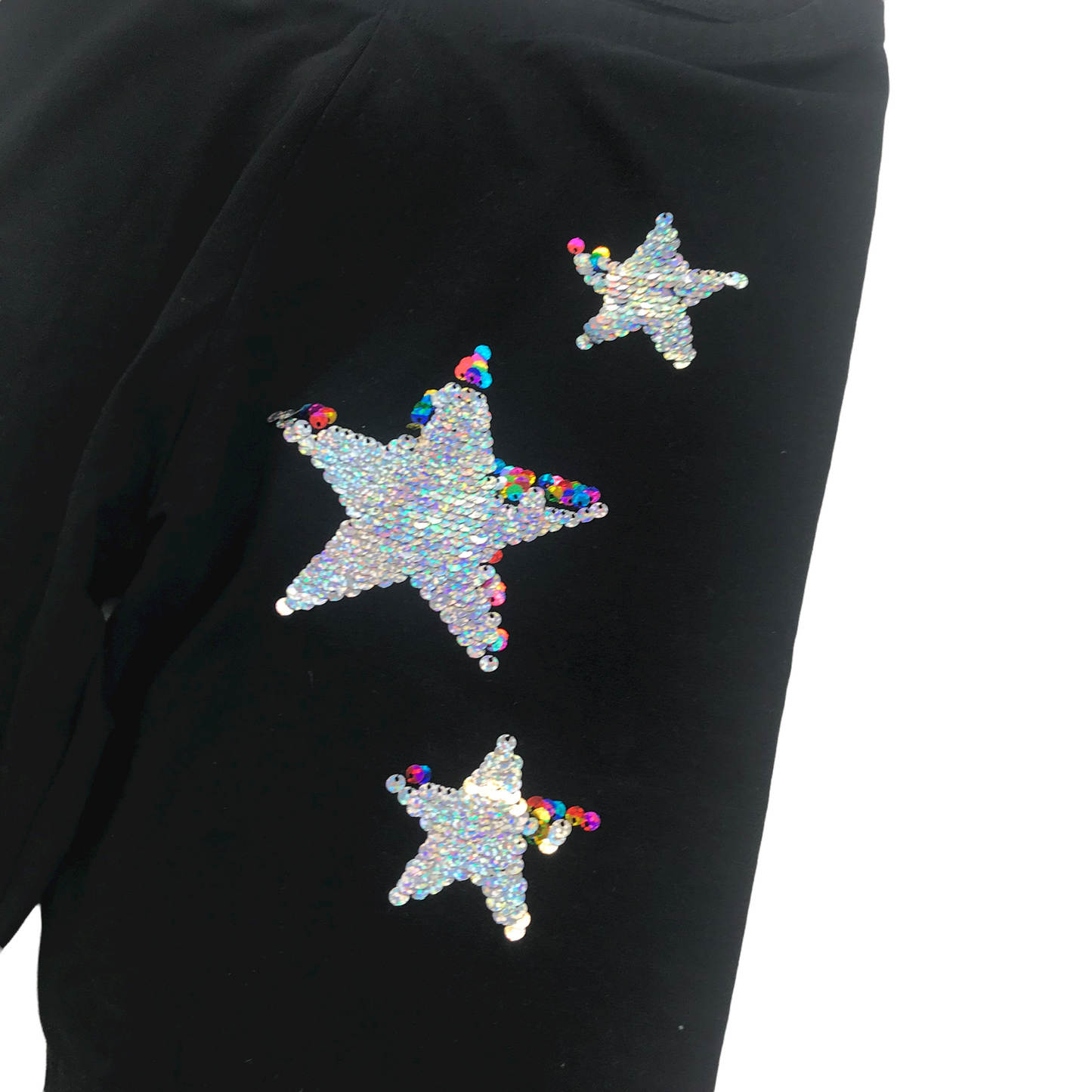 Primark Black Sequin Starry Leggings Age 12