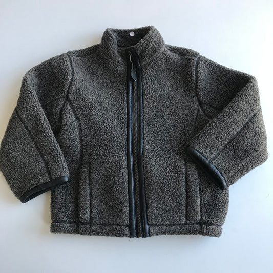 Ladybird Grey Fluffy Fleece Jacket Age 5