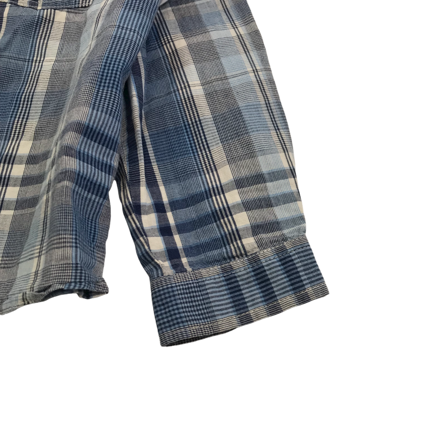 The Little White Company Blue Checked Shirt Age 4