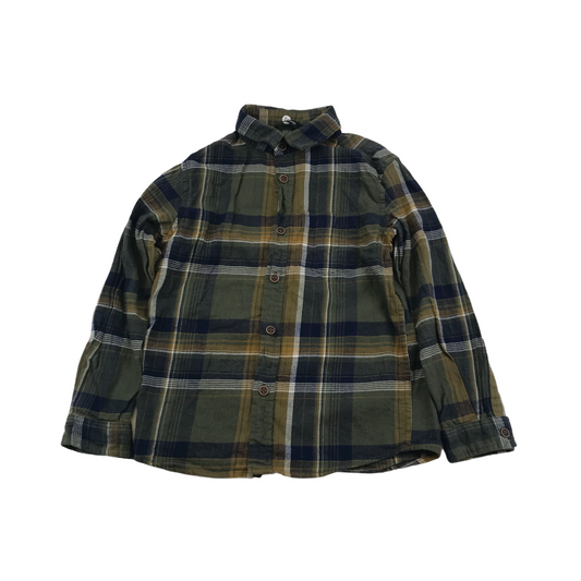 George Green and Navy Checked Shirt Age 6