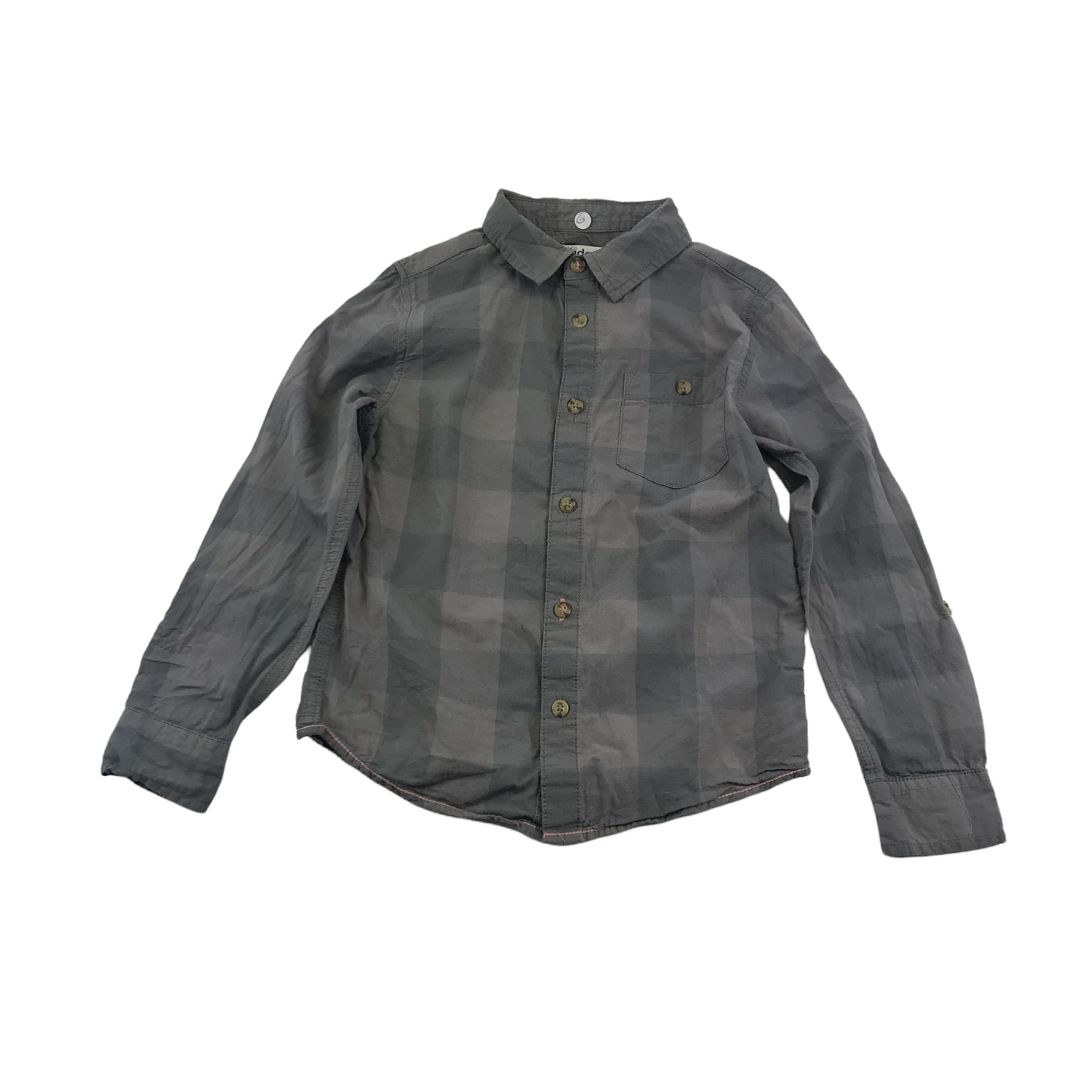 M&Co Grey Checked Shirt Age 6