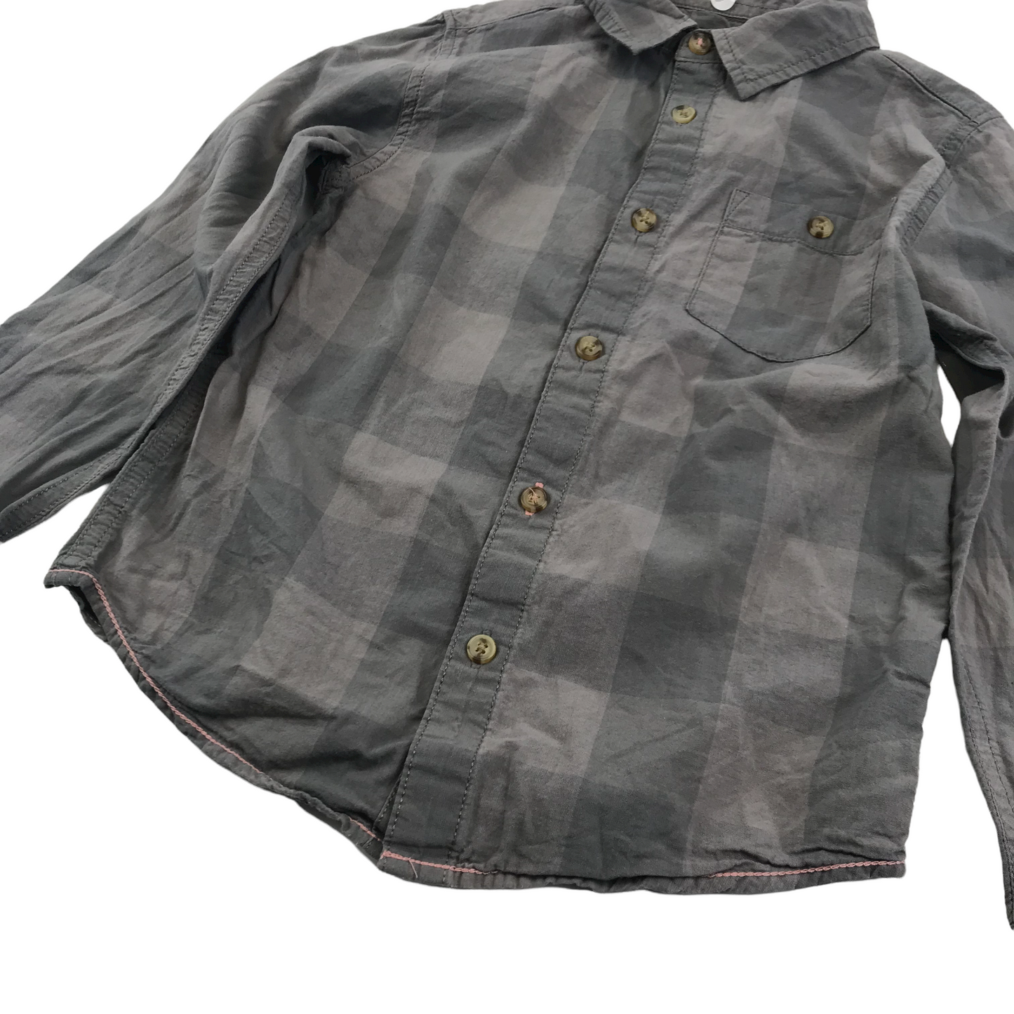 M&Co Grey Checked Shirt Age 6