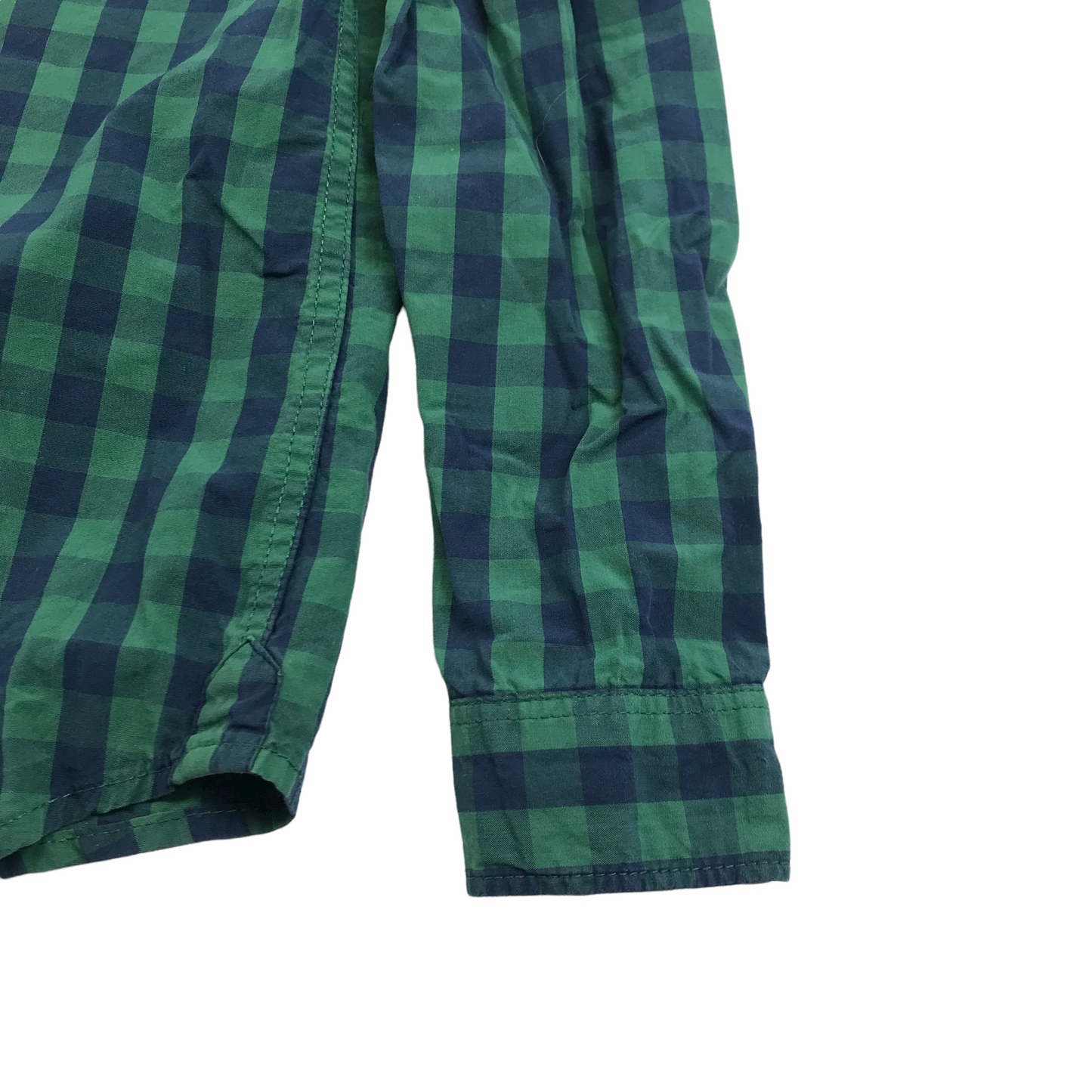 Mango Green and Navy Checked Shirt Age 7