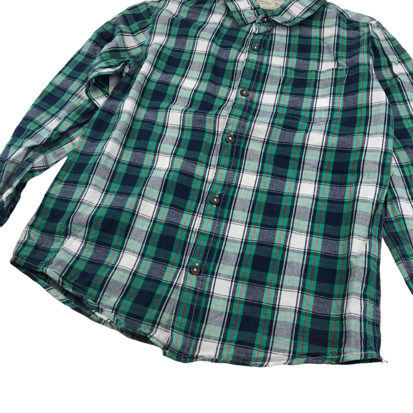 Zara Green Checked Shirt Age 7