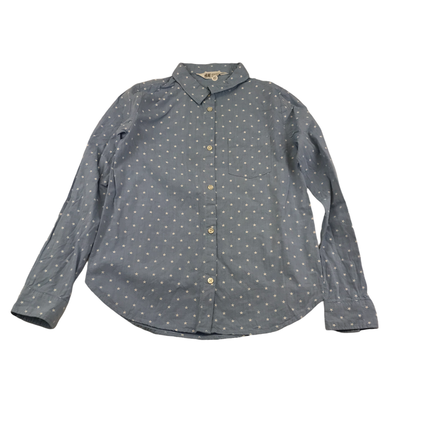 H&M Light Blue Starry Shirt Age 10