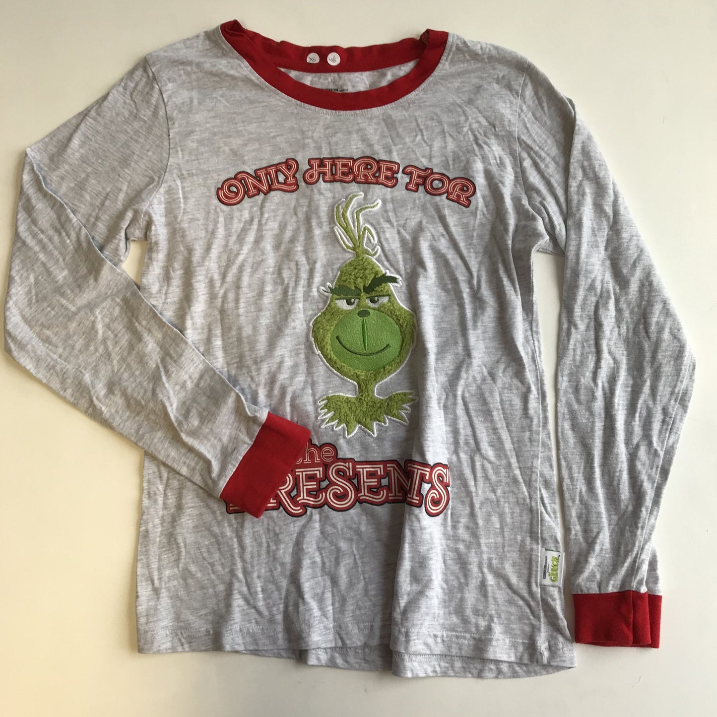 Primark Grey and Red The Grinch Christmas Pyjama Set Women's Size 6-8