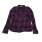 H&M Purple and Black Sparkly Checked Shirt Age 14