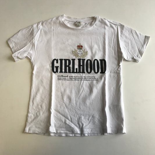 River Island Girlhood White T-Shirt Age 5