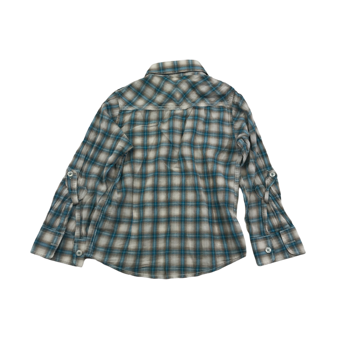 St George by Duffer Brown and Blue Checked Shirt Age 6
