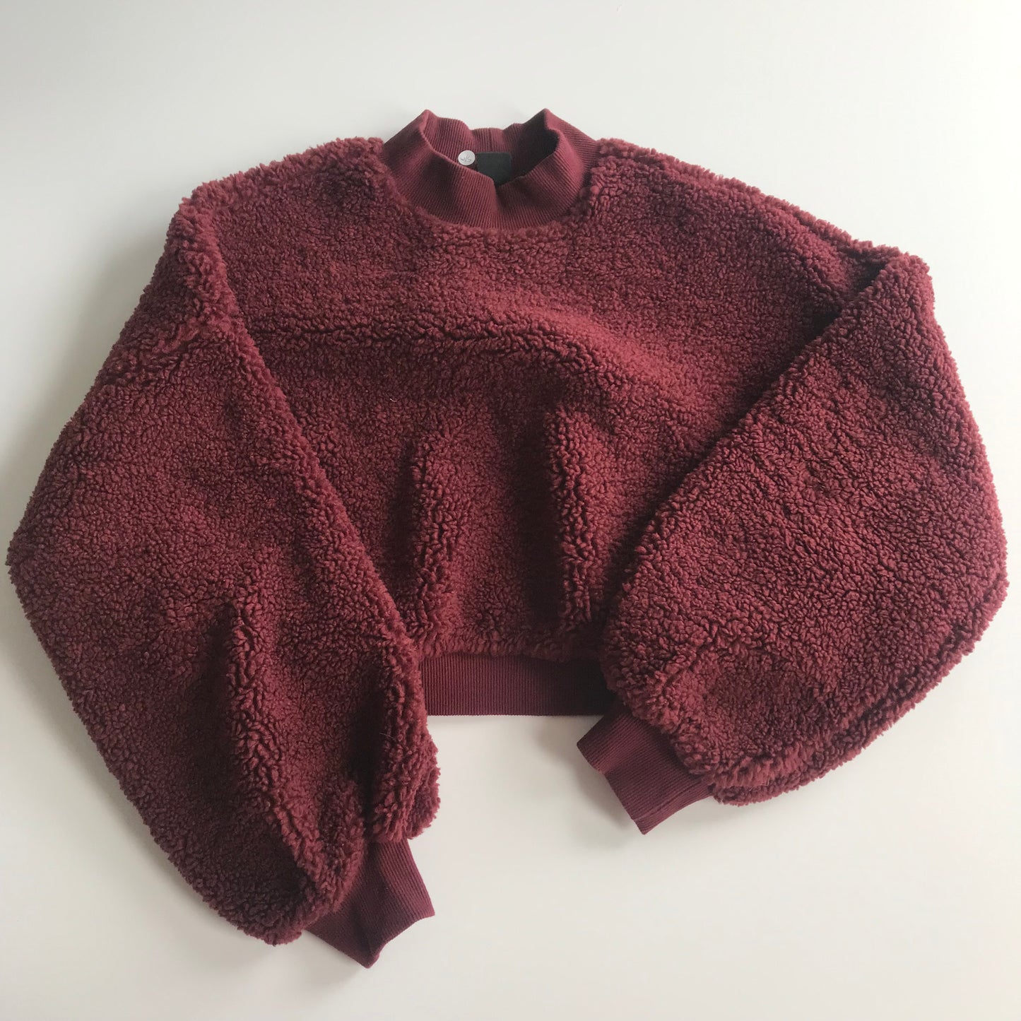 Urban Outfitters Burgundy Fluffy Crop Top Size Women's Small
