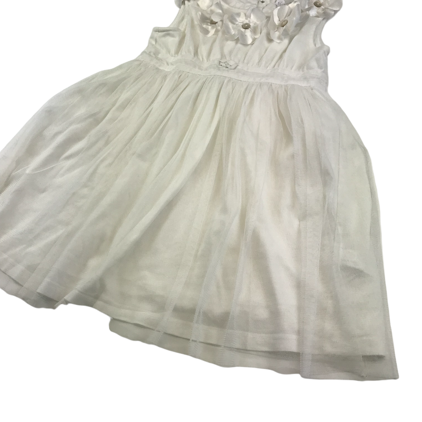 Next White Flower Detailed Dress Age 5