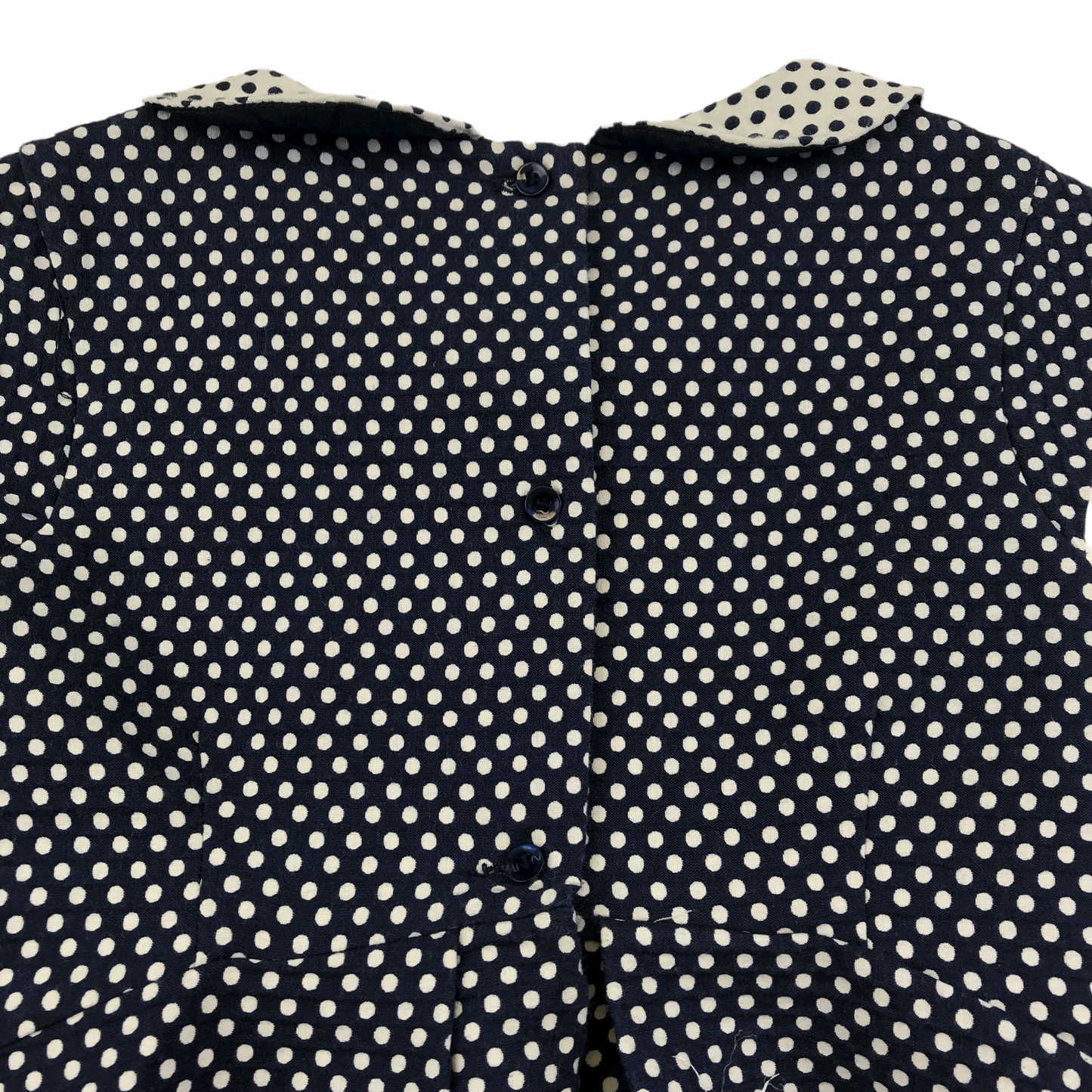 Jasper Conran Navy and White Polka Dot Dress Age 5