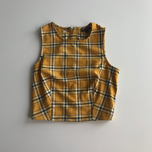 Miss Selfridge Tartan Fitted Vest Size Women's Size 6