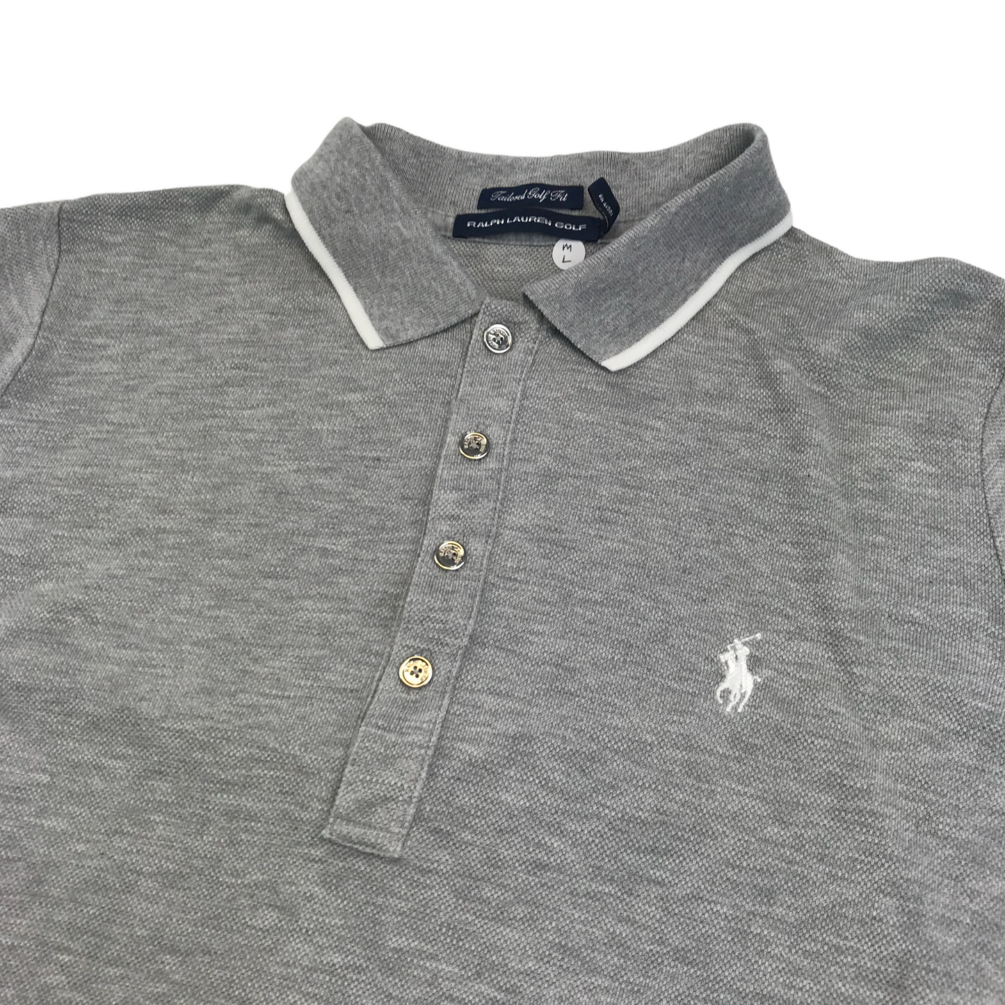 Ralph Lauren Golf Grey Polo Shirt Women's Size L