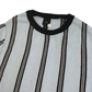 River Island Light Blue and Black Stripy Knitted T-shirt Men's Size XS