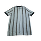 River Island Light Blue and Black Stripy Knitted T-shirt Men's Size XS