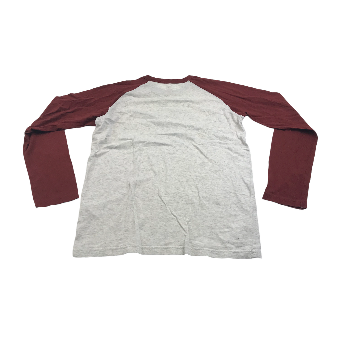 Quick Silver Grey and Burgundy Long Sleeve T-shirt Age 16