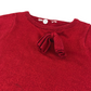 H&M Red Sparkly Knitted Dress with Bow Tie Detail Dress Age 7