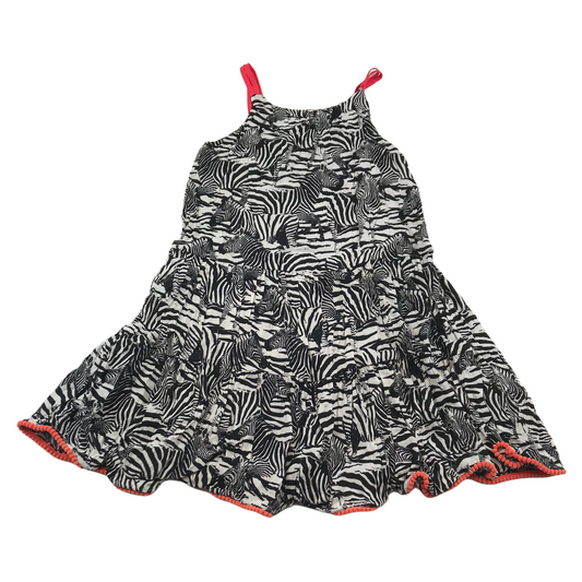 M&S Zebra Pattern Dress Age 7