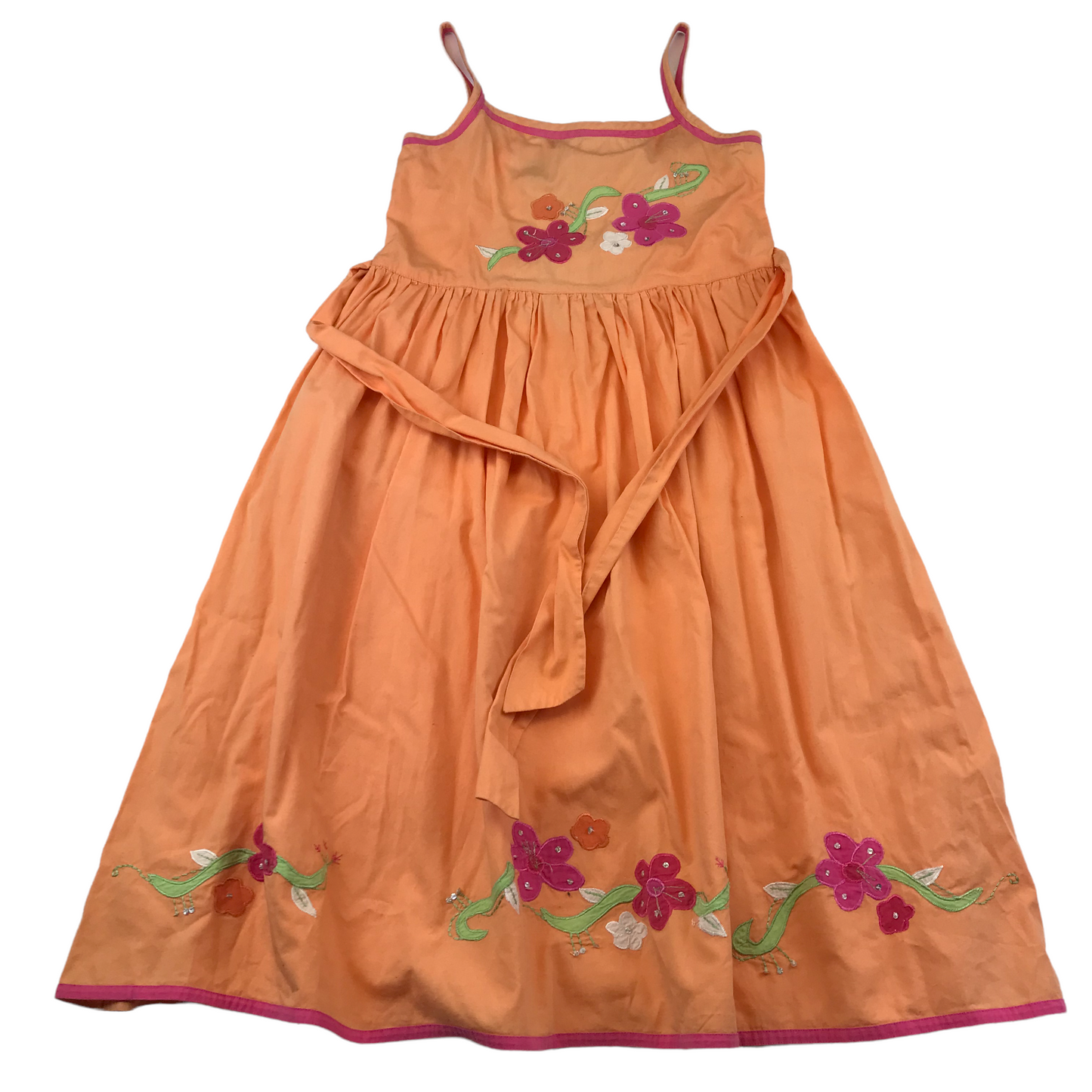 Girl2girl Orange Floral Dress Age 7 ApparelXchange CIC