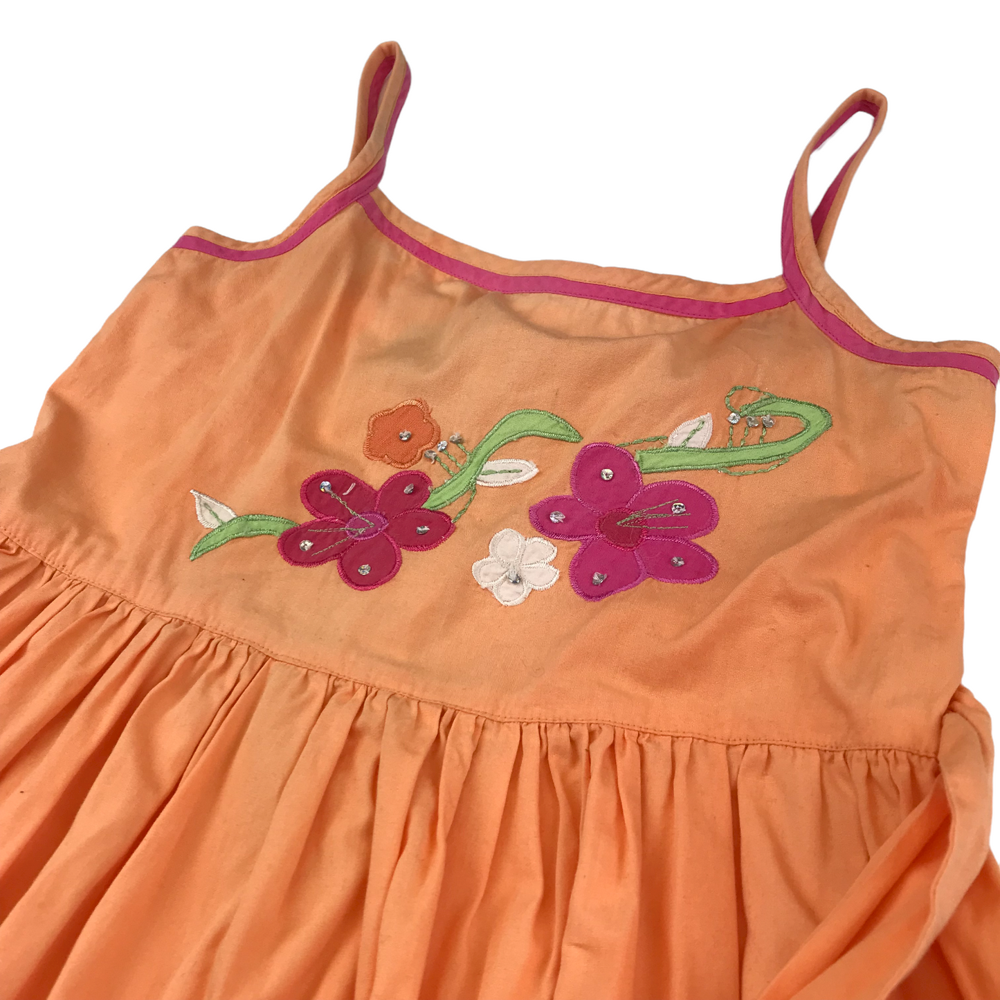 Girl2girl Orange Floral Dress Age 7