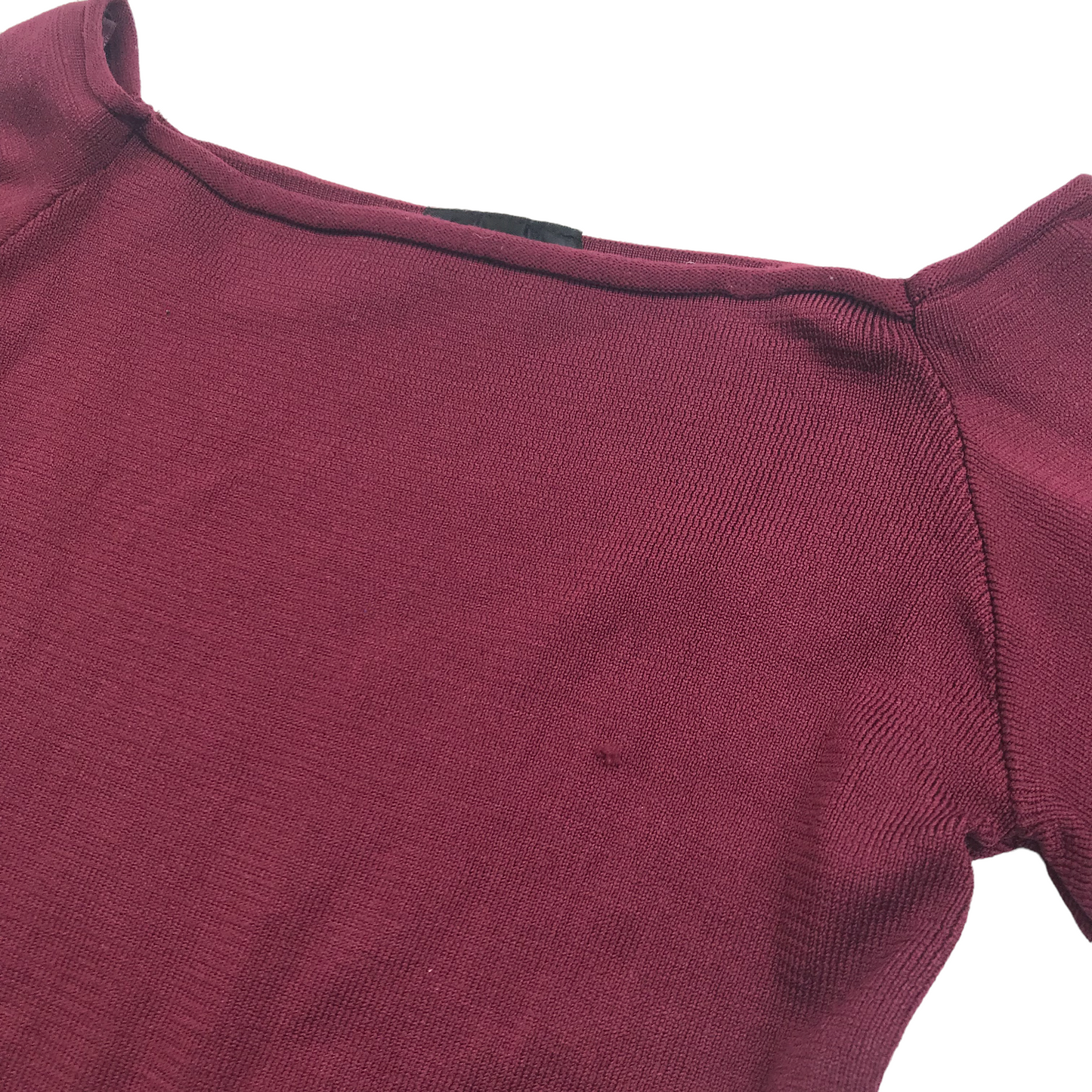 Top Shop Burgundy Open Shoulder Crop Top Women's Size 8