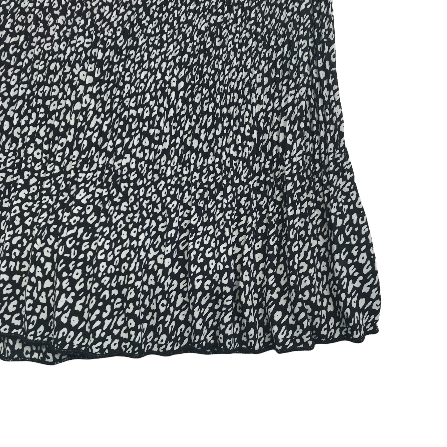 Primark Black and White Animal Pattern Mini Skirt Women's Size 12