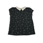 Primark Charcoal Grey Brollies Print T-shirt with Collar Women's Size 6