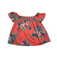 Primark Salmon Red Floral Top Women's Size 8