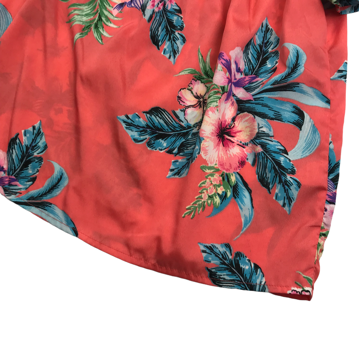 Primark Salmon Red Floral Top Women's Size 8