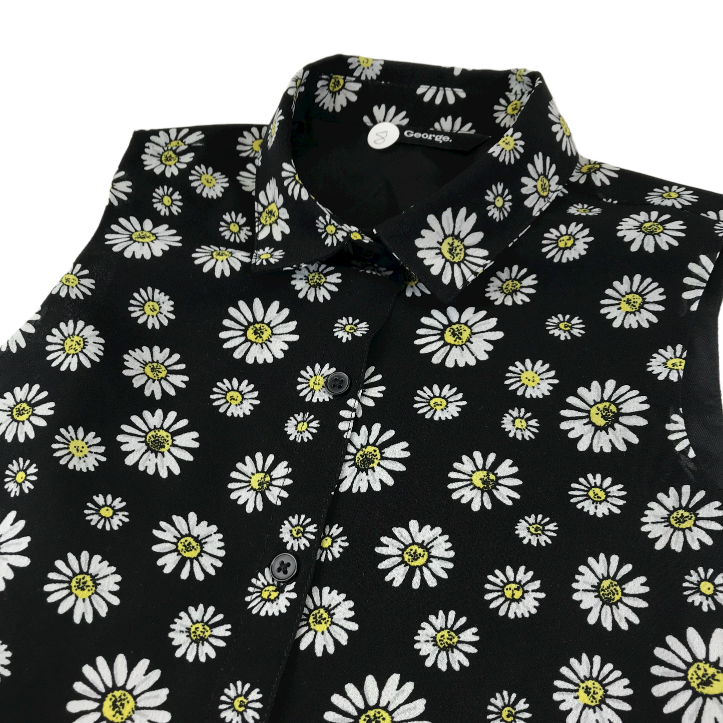 George Black Daisies Dress Age 8