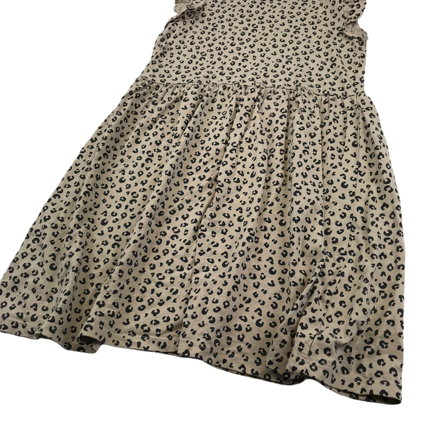 H&M Warm Tone Grey Animal Pattern Dress Age 9